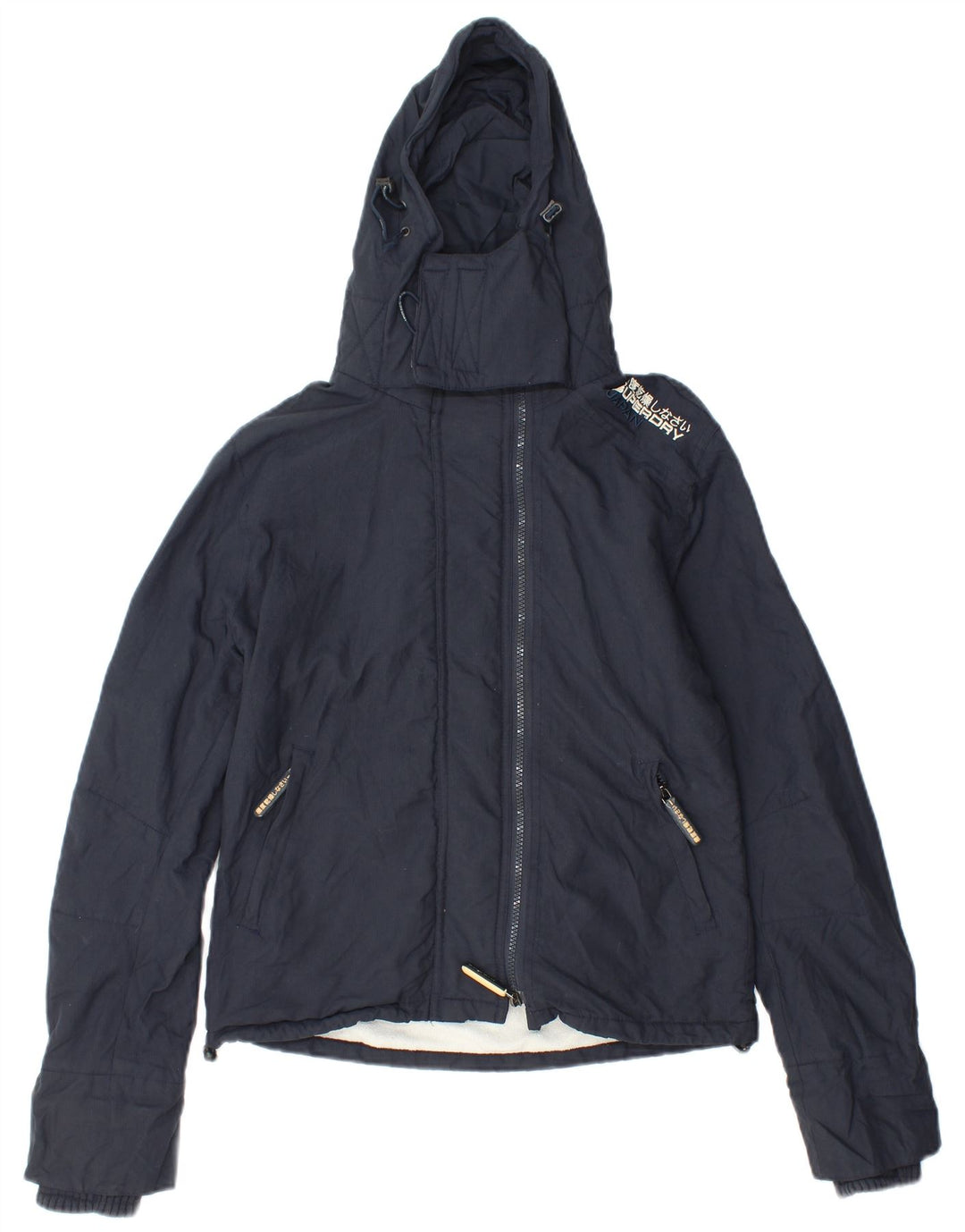 Jachetă Windbreaker cu grafică Superdry pentru femei UK 10 Small Bleumarin