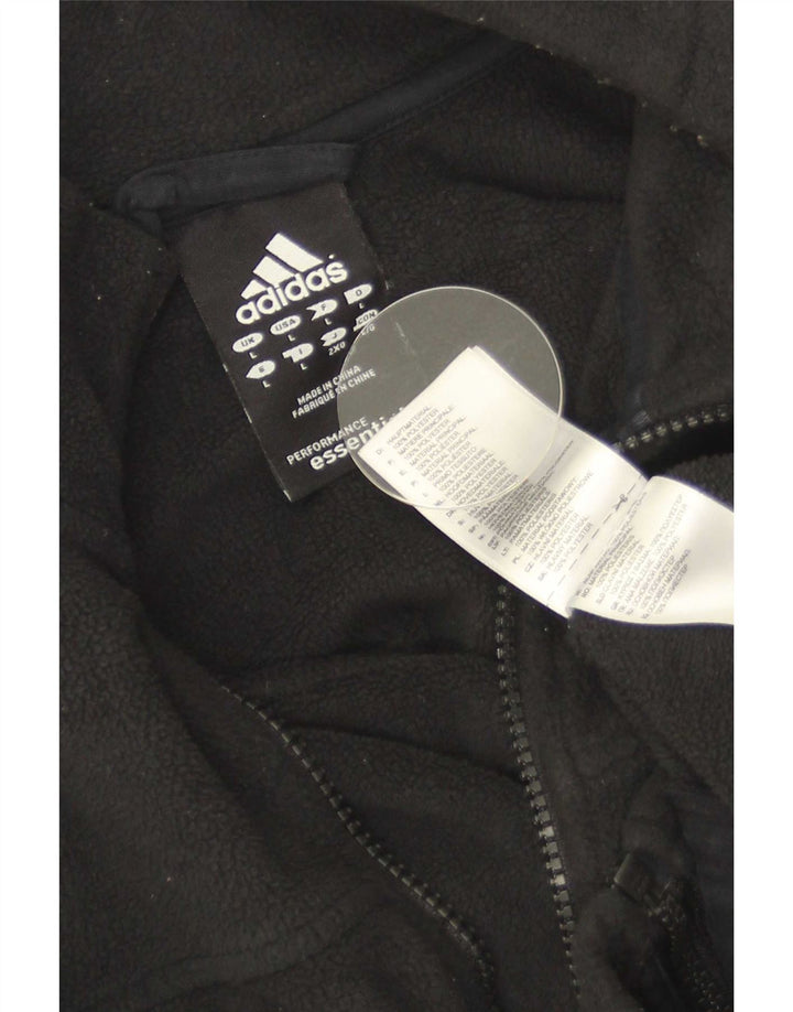 Jachetă fleece pentru bărbați Adidas UK 40, mare, negru, poliester