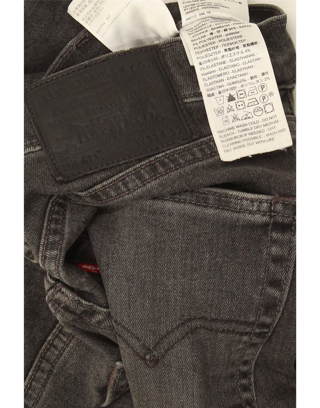 Blugi Levi's 511 Slim pentru bărbați W32 L32 bumbac negru