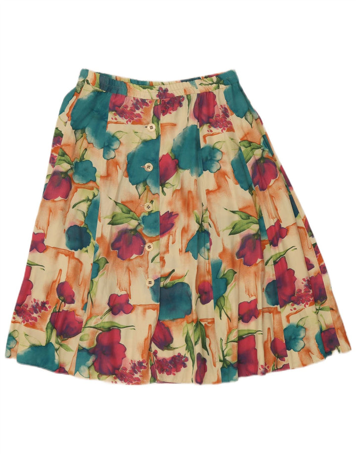 Fusta A-Line pentru femei VINTAGE W32, mare, multicoloră, florală