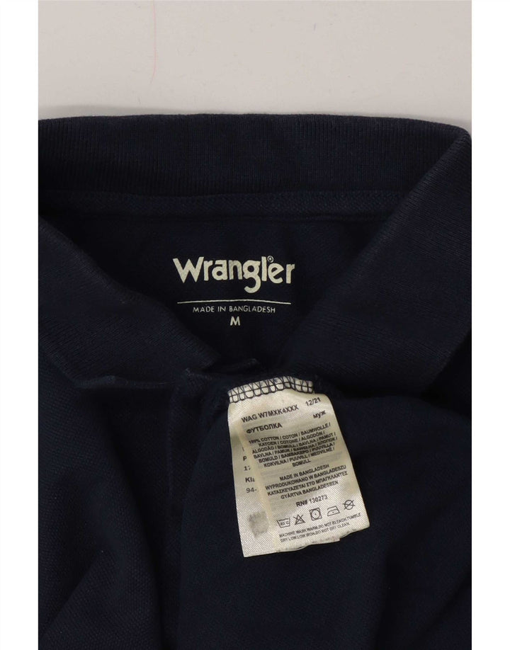 Tricou polo pentru bărbați Wrangler, bumbac, albastru bleumarin mediu