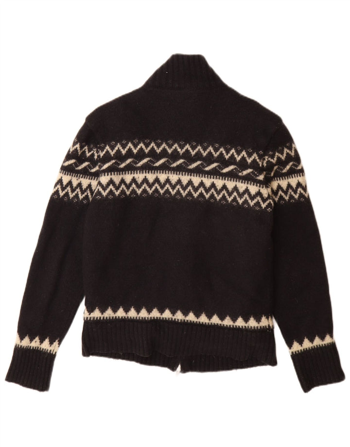 Pulover cardigan pentru femei Armani Jeans UK 12 Medium Bleumarin Fair Isle