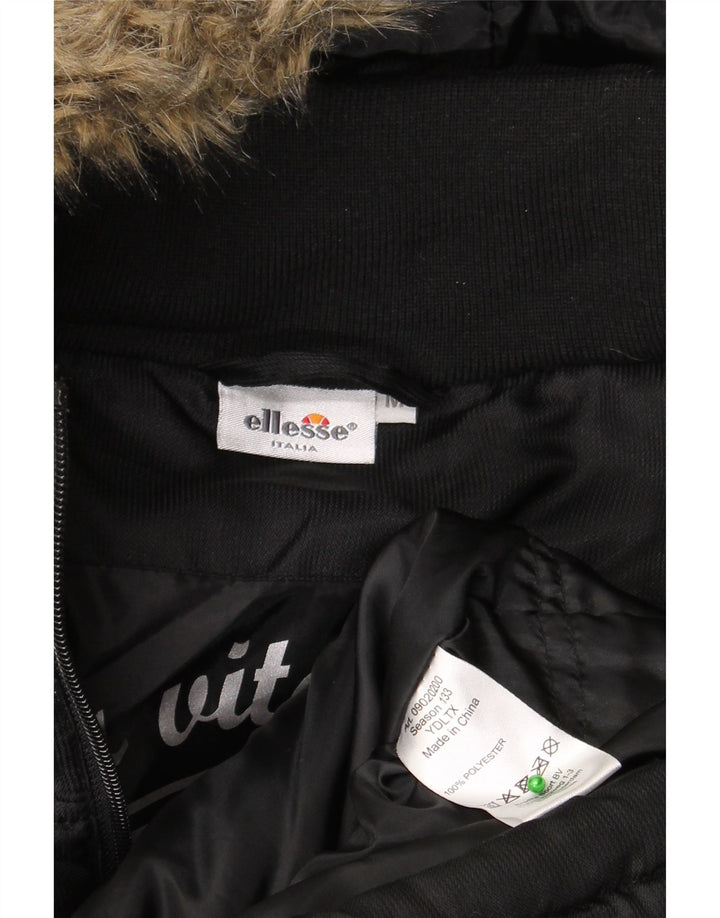 Jachetă căptușită cu glugă pentru bărbați Ellesse UK 38 Poliester mediu negru