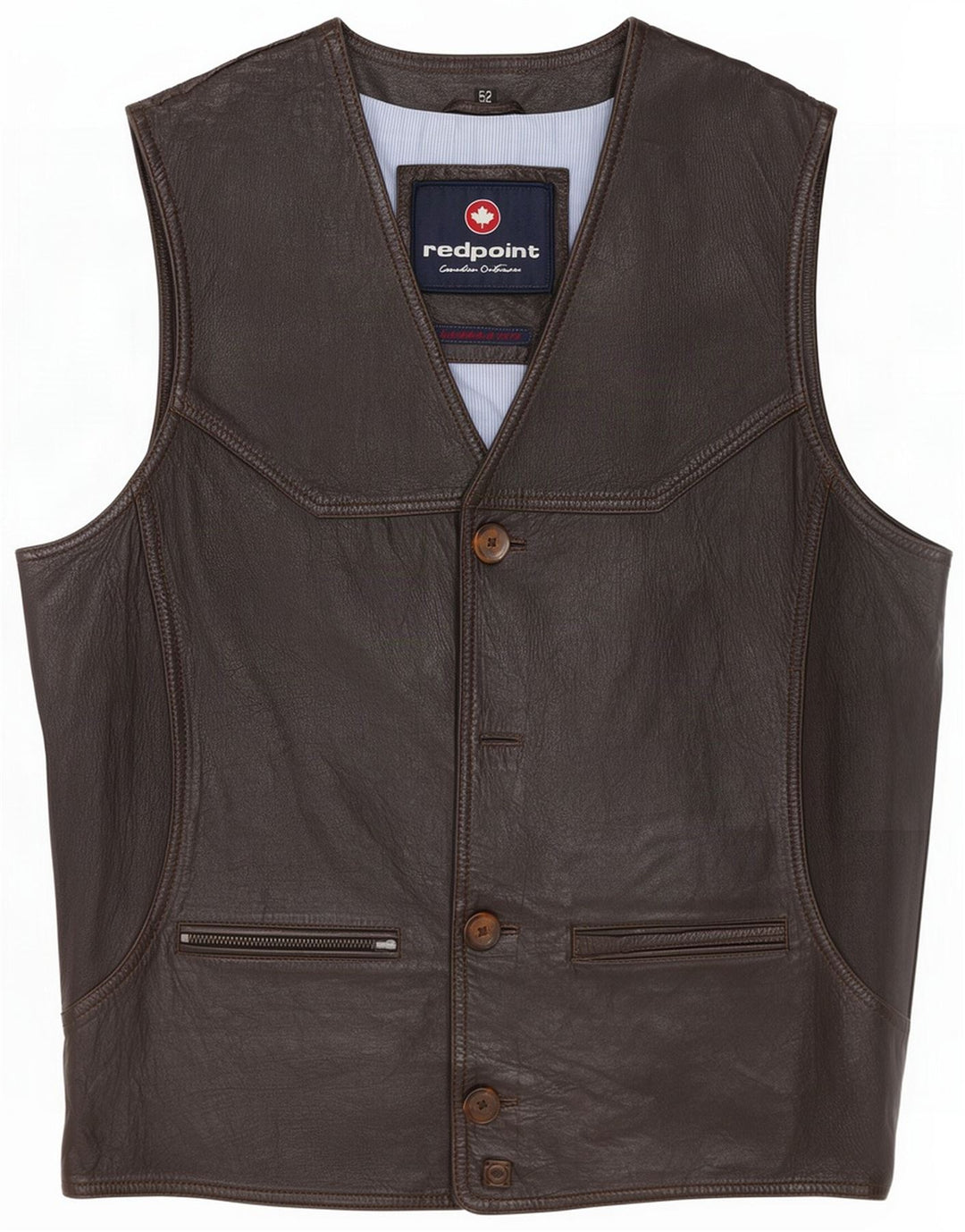 Redpoint Gilet din piele pentru bărbați IT 52 XL Maro