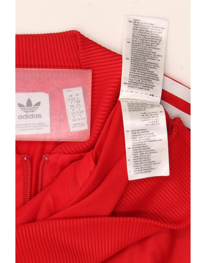 Jachetă de trening pentru băieți ADIDAS 13-14 ani poliester roșu
