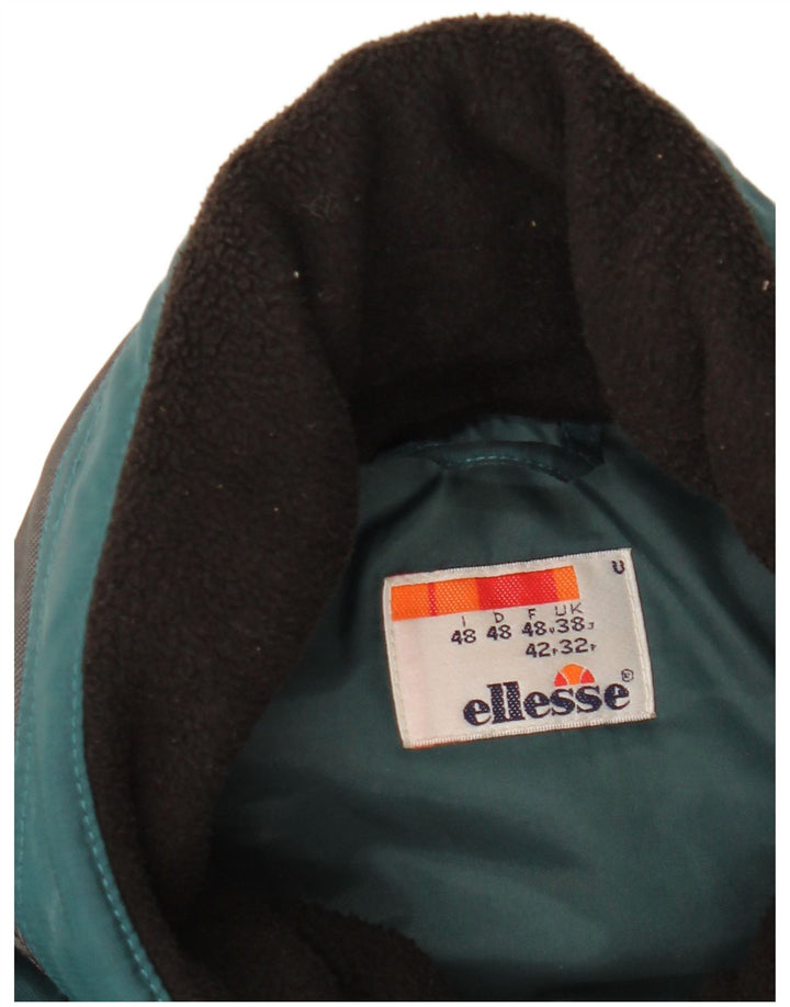 Jachetă de vânt cu glugă pentru bărbați Ellesse UK 38, verde mediu, colorblock