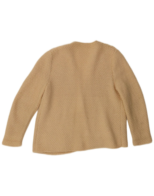 Pulover cardigan deschis pentru femei vintage UK 16 mare bej