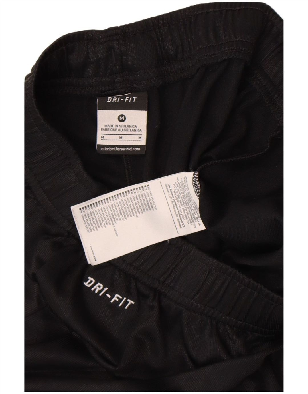 Pantaloni scurți sport NIKE Dri Fit pentru bărbați, poliester cu dungi negre medii