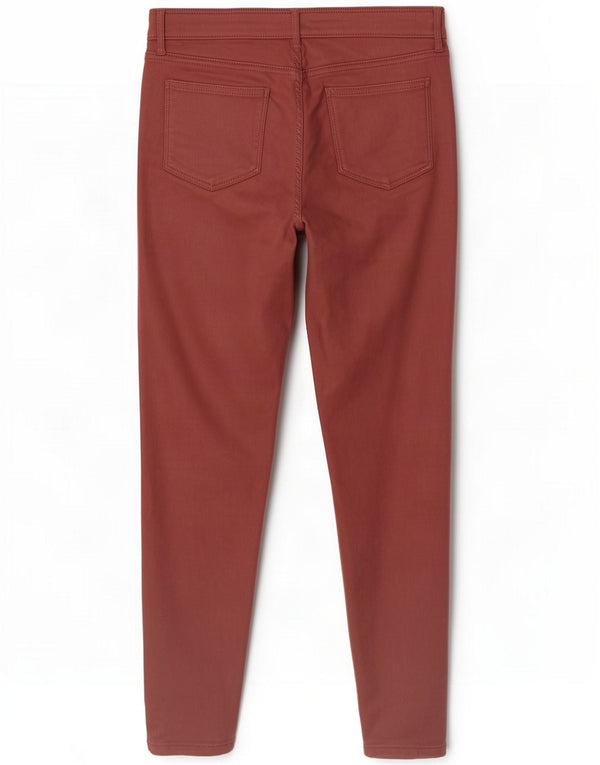 Fat Face blugi jegging pentru femei UK 14 Large W32 L28 Burgundy Viscose