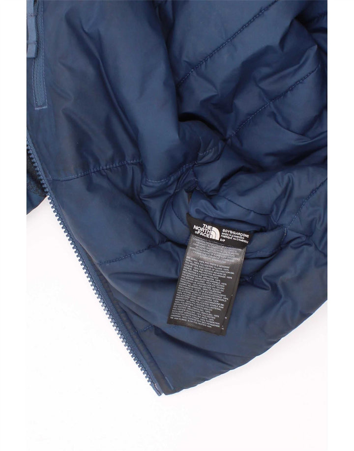 The North Face Boys Graphic Reversibilă căptușită Jachetă 7-8 ani Small Blue