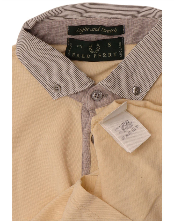 Cămașă polo Fred Perry pentru bărbați, mic din bumbac alb