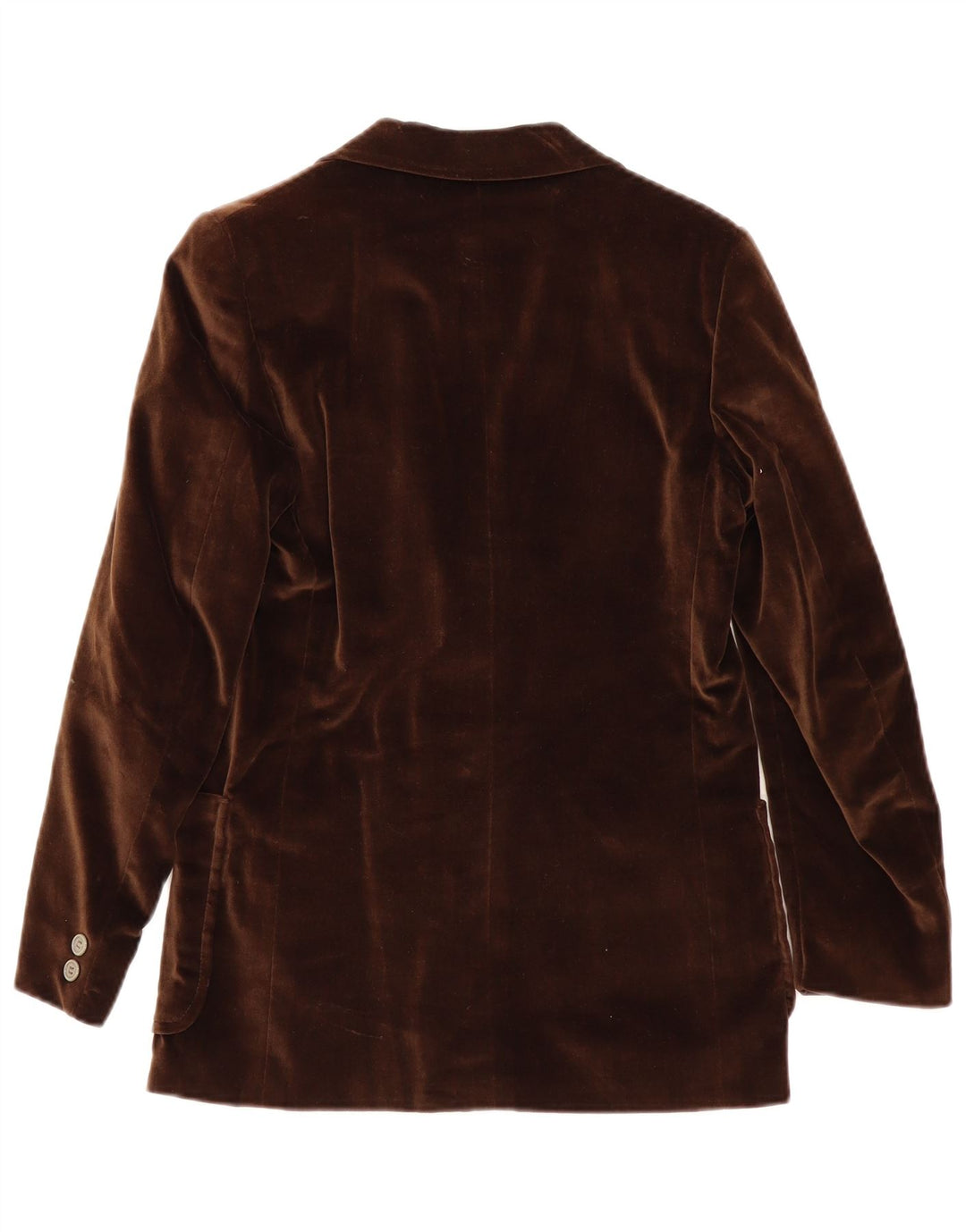Blazer Vintage pentru femei cu 2 nasturi din catifea, UK 8, maro mic
