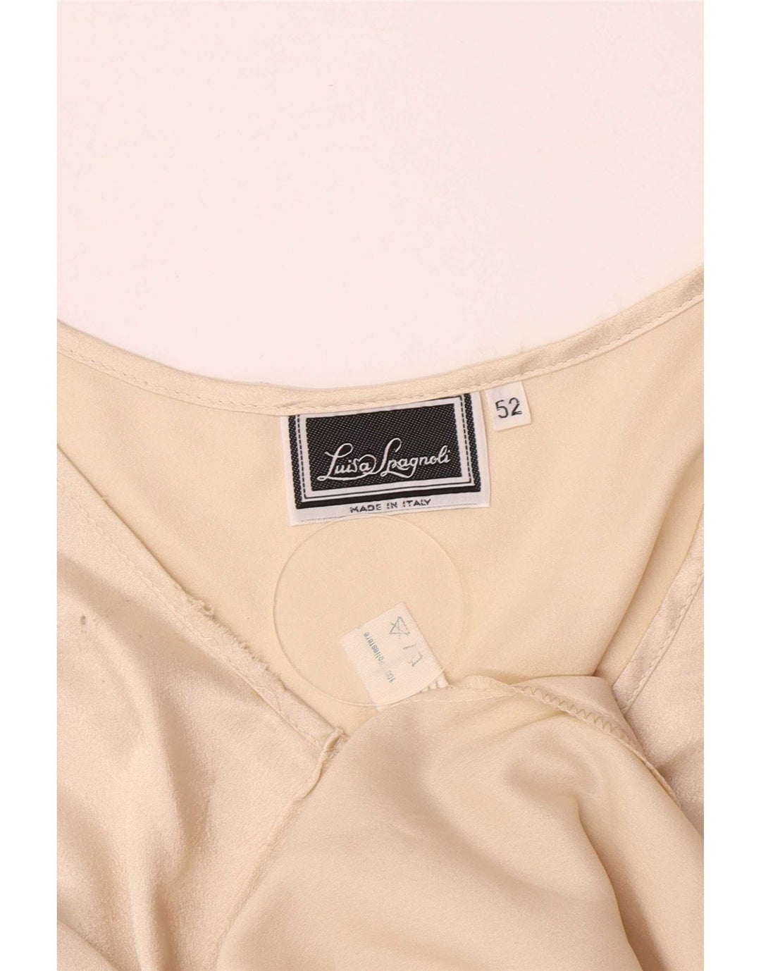 Top cu vestă crop pentru femei Luisa Spagnoli IT 42 2XL poliester bej