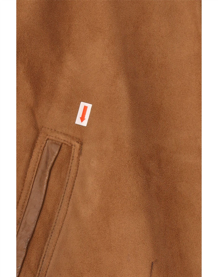 Bomber EMPORIO E.G.A pentru bărbați din piele intoarsa UK 42 XL Bej