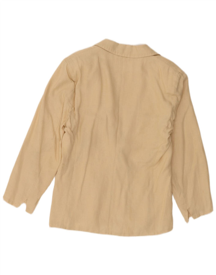 Blazer pentru femei Max Mara cu 1 nasture, UK 16, mare, bej