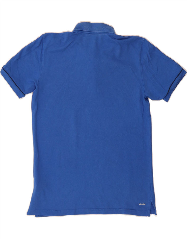 ADIDAS Mens Climalite Polo Shirt Medium Blue Cotton Vintage Adidas and Second-Hand Adidas from Messina Hembry 