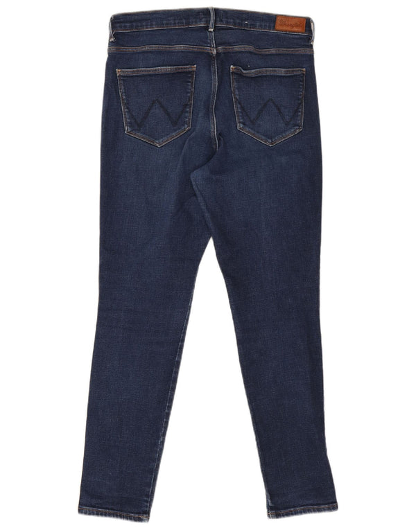 Blugi skinny Wrangler pentru femei cu talie mare W34 L28 bumbac albastru