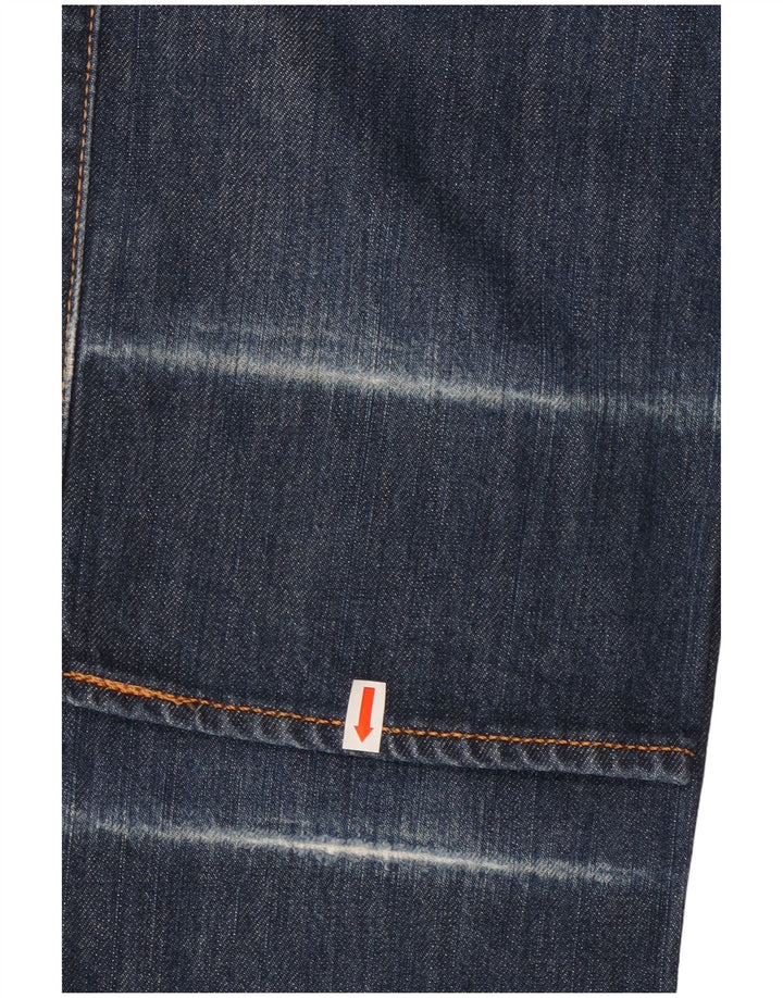 Blugi drepti pentru bărbați LEVI'S 501 L30 L32 Bumbac bleumarin
