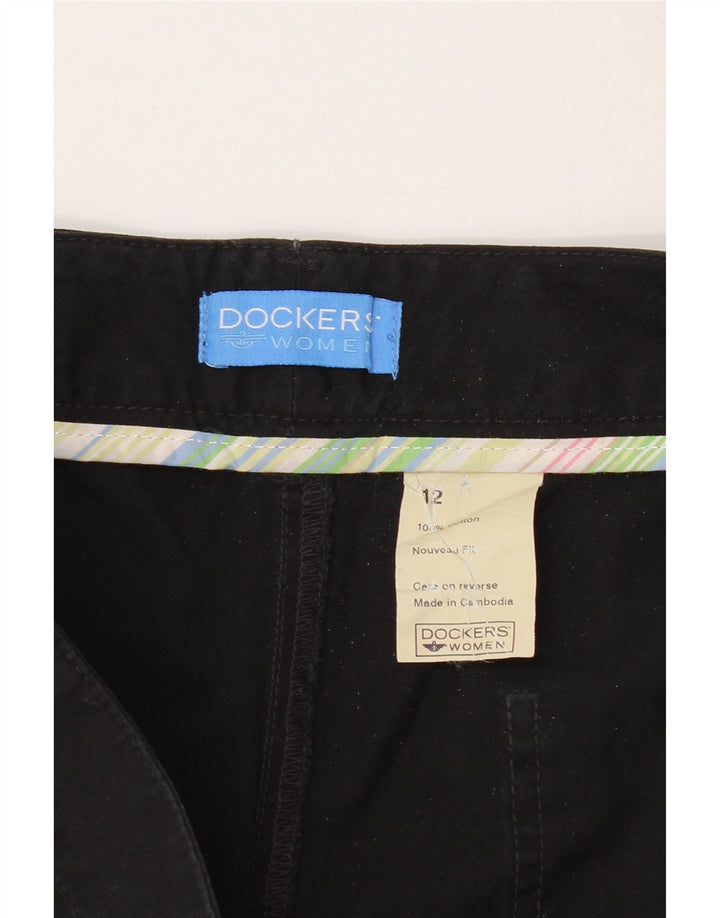 DOCKERS Womens Casual Shorts US 12 Large W34  Black Cotton Vintage Dockers and Second-Hand Dockers from Messina Hembry 