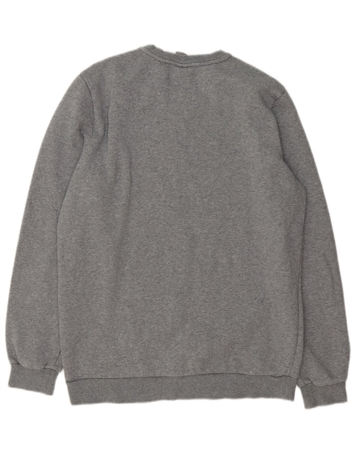 PUMA Mens Graphic Sweatshirt Jumper Medium Grey Cotton