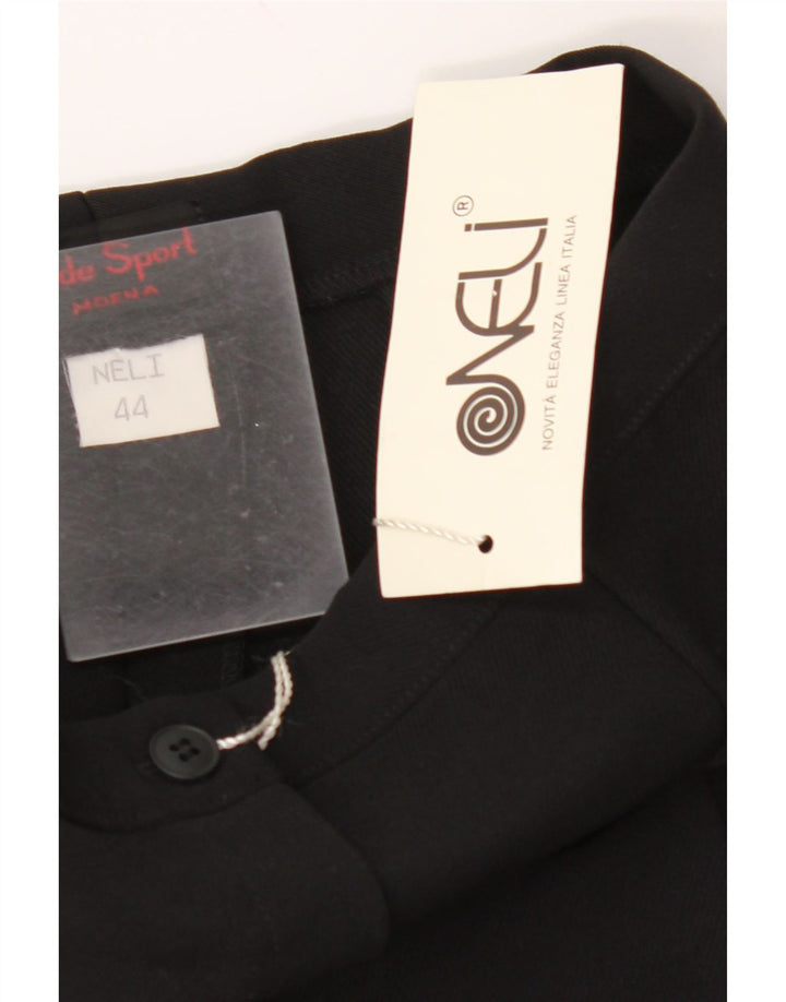 Pantaloni de costum pentru femei VINTAGE cu talie înaltă IT 44 Medium L26 L35 Negru