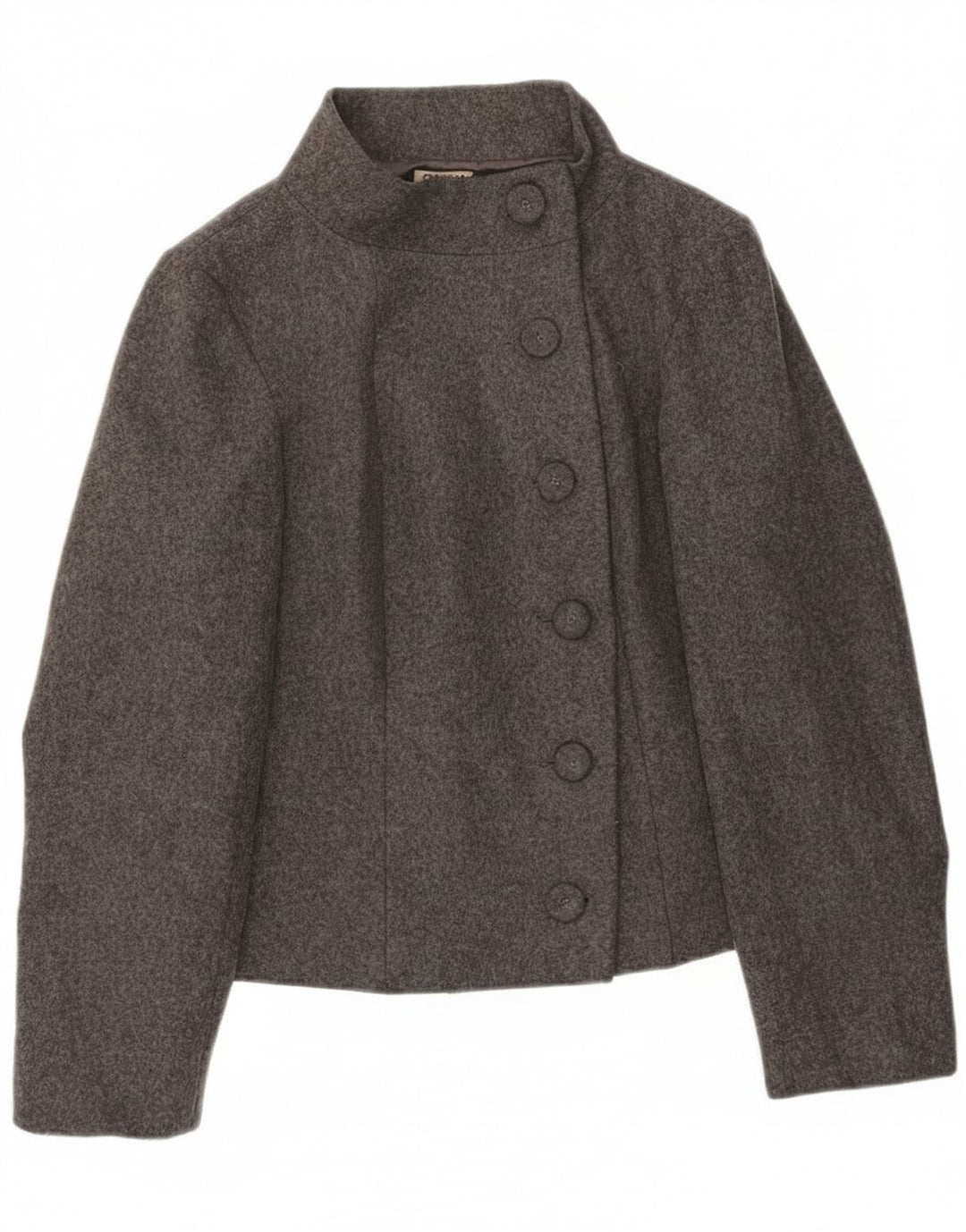 Jachetă Sasha pentru femei, cu 6 nasturi, UK 14, lână gri mediu