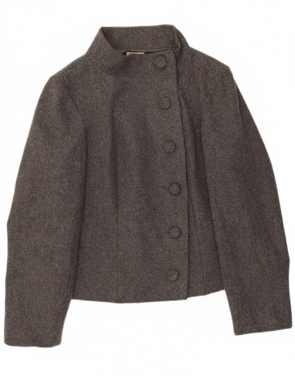 Jachetă Sasha pentru femei, cu 6 nasturi, UK 14, lână gri mediu