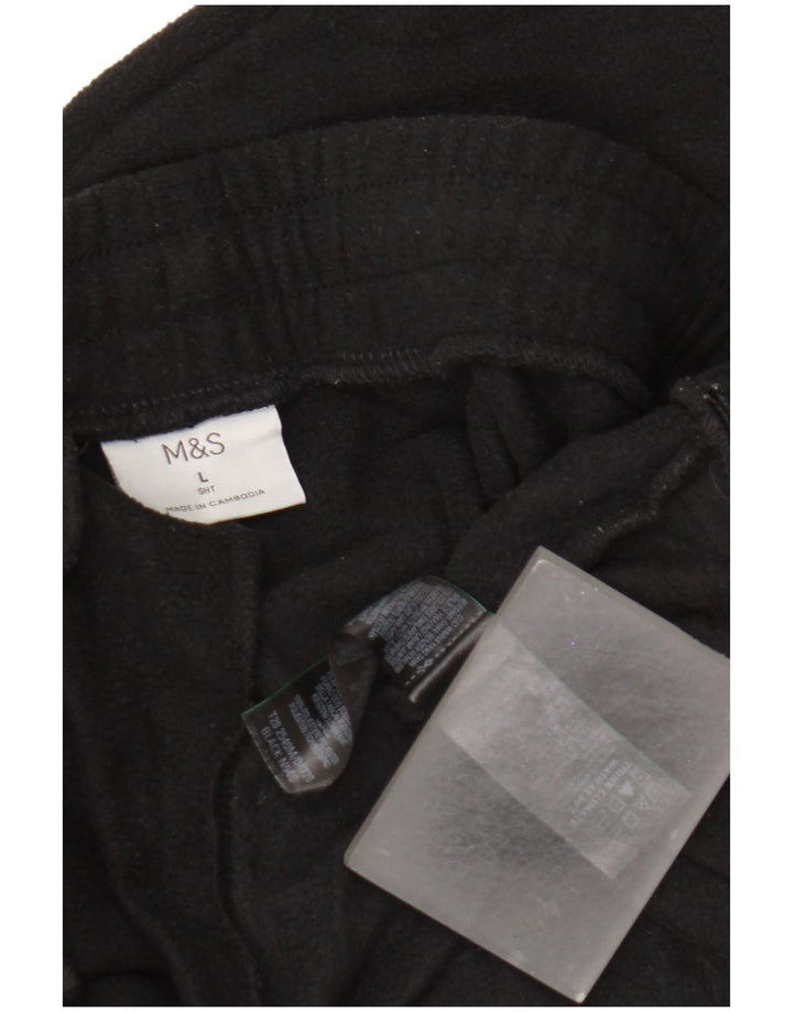 Marks & Spencer Pantaloni de trening pentru bărbați din lână Poliester negru mare