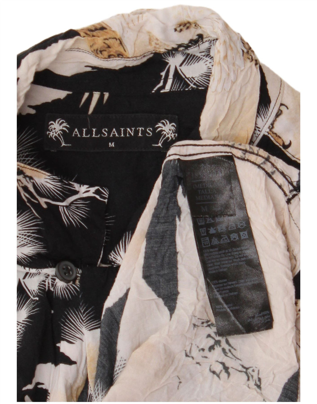Cămașă grafică pentru bărbați All Saints, viscoză medie multicoloră