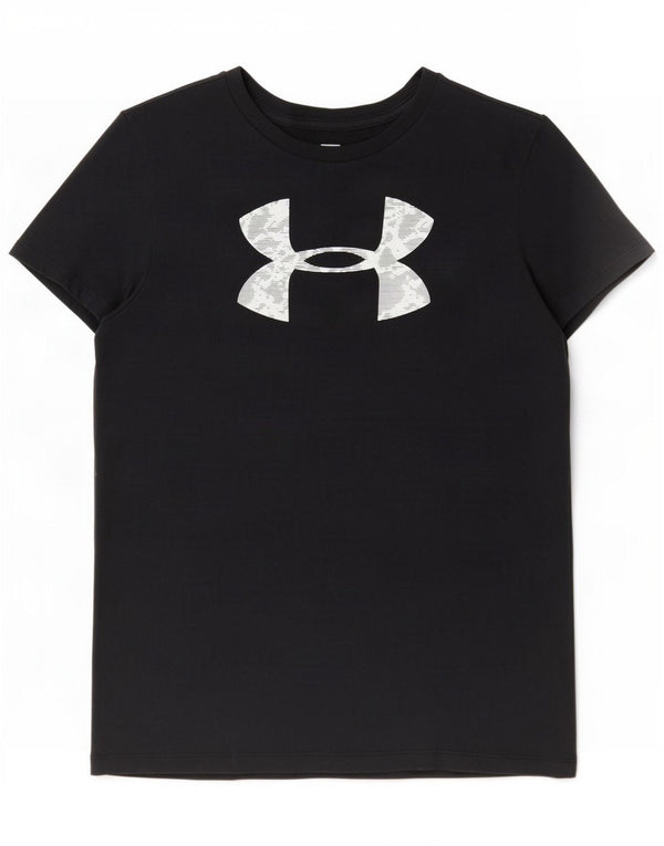 T-shirt grafic pentru femei Under Armour Top UK 14 Medium Black Bumbac