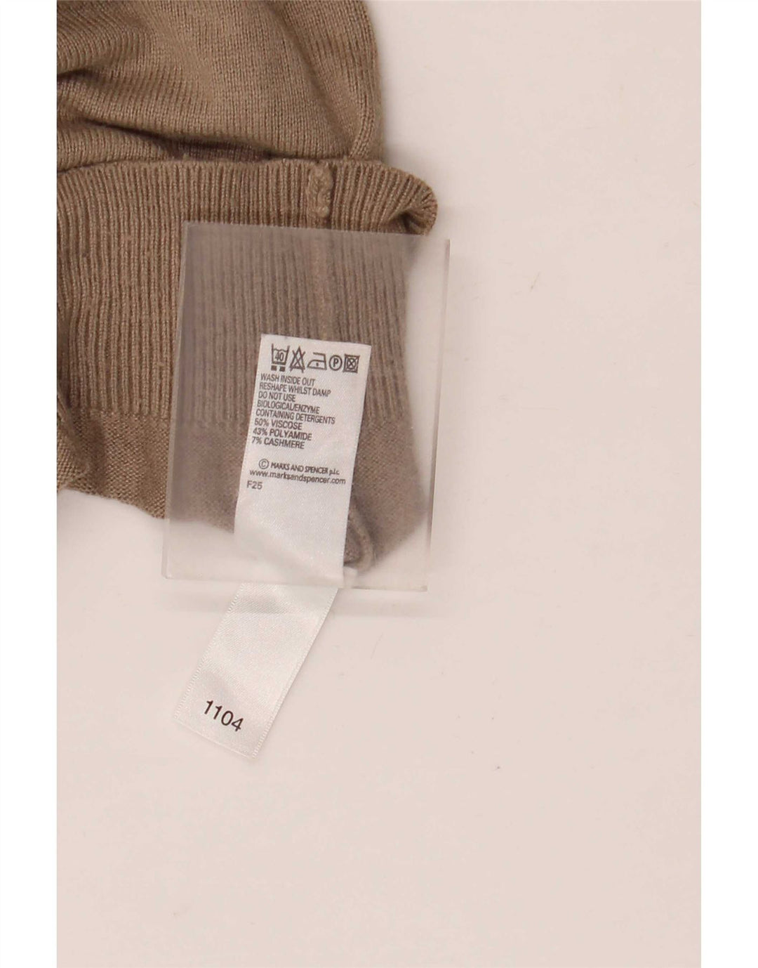 Pulover pentru bărbați Marks & Spencer cu decolteu în V, mare, maro, viscoză