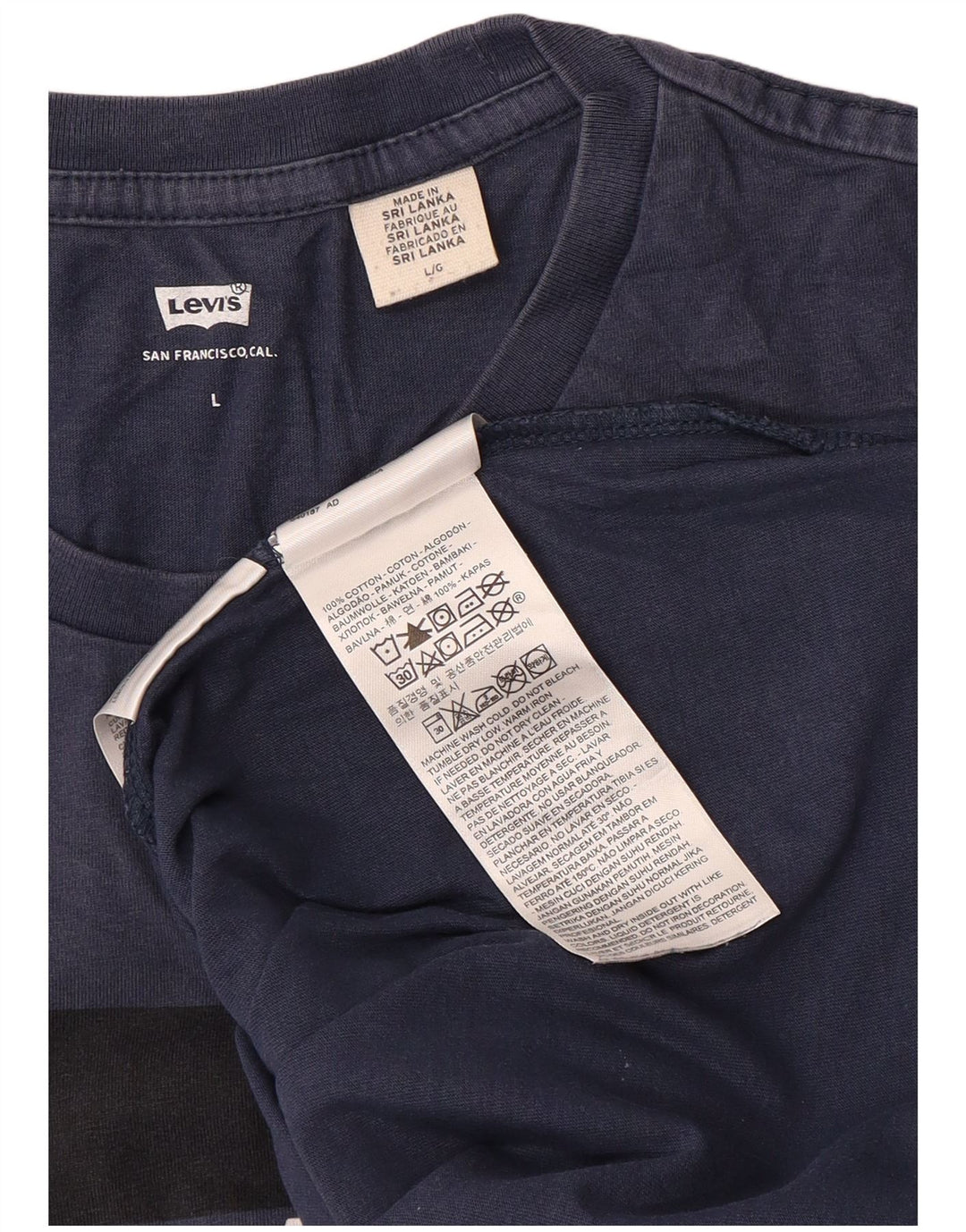 Tricou grafic pentru bărbați Levi's Top mare din bumbac bleumarin