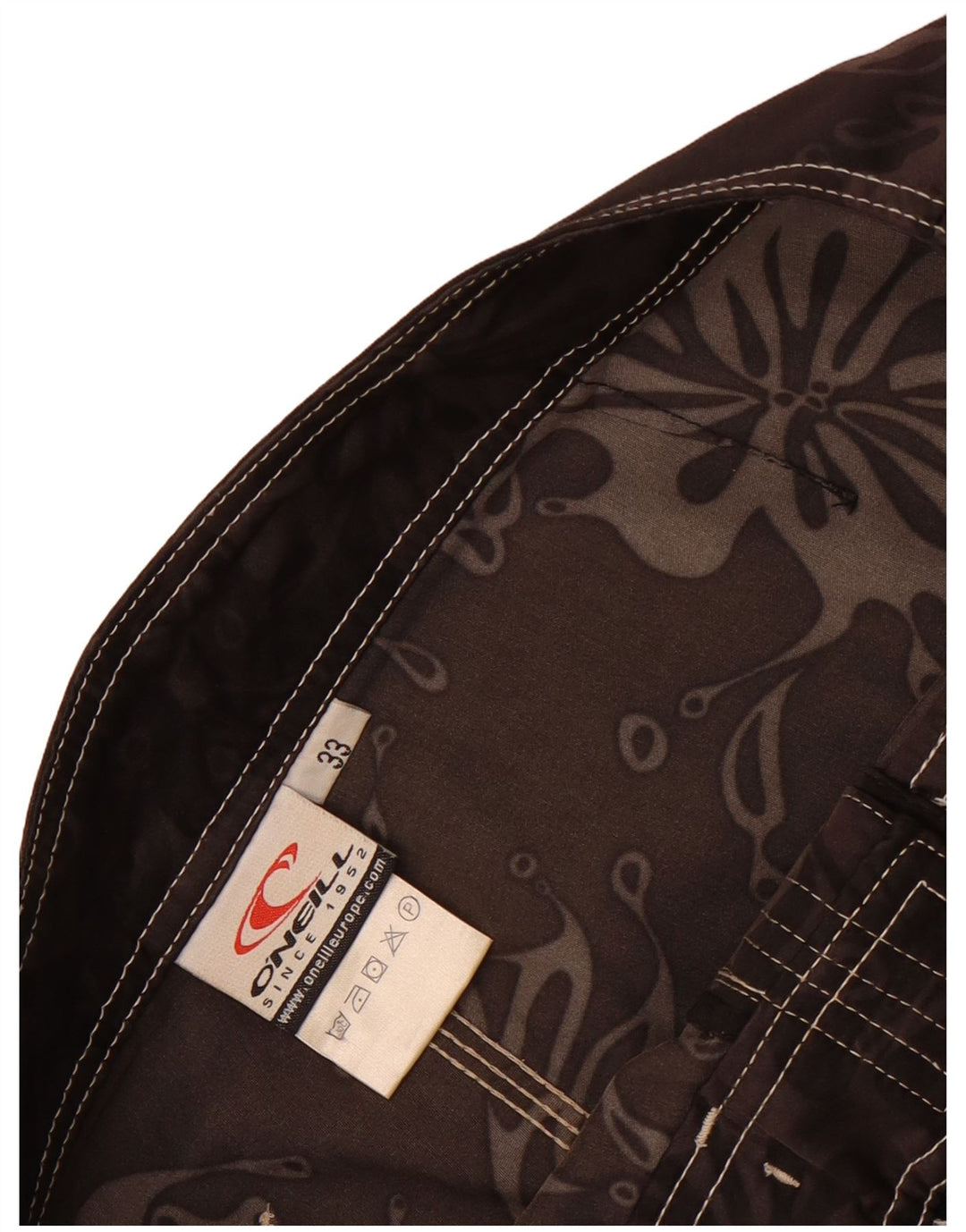 Pantaloni scurți de înot O'Neill pentru bărbați, maro mediu, poliester floral