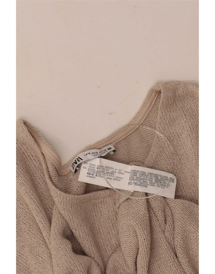 Bluză supradimensionată pentru femei Zara UK 14 Medium Gri Viscose