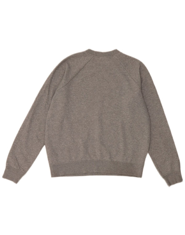 Pulover supradimensionat cu grafic Nike pentru femei UK 10 Bumbac gri mic