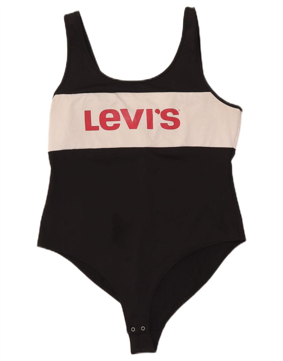 Body fără mâneci cu grafică LEVI'S pentru femei UK 14, mare, negru, bloc de culoare