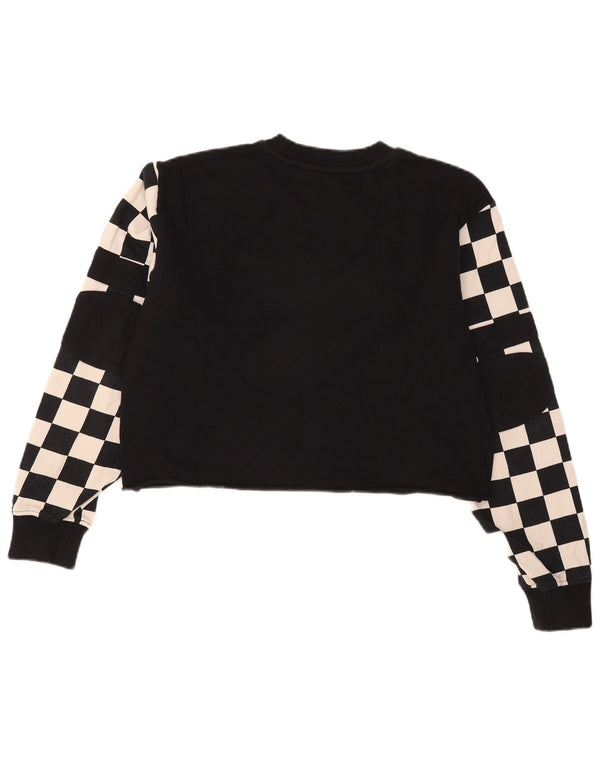 Pulover Vans Crop Graphic pentru femei UK 14 Medium Negru Geometric