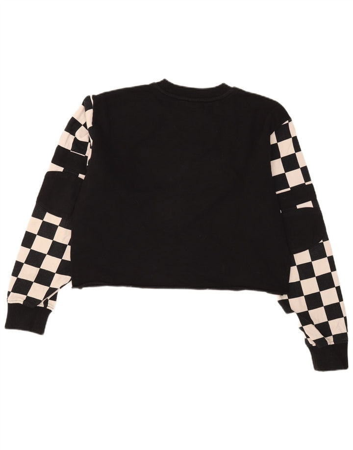 Pulover Vans Crop Graphic pentru femei UK 14 Medium Negru Geometric