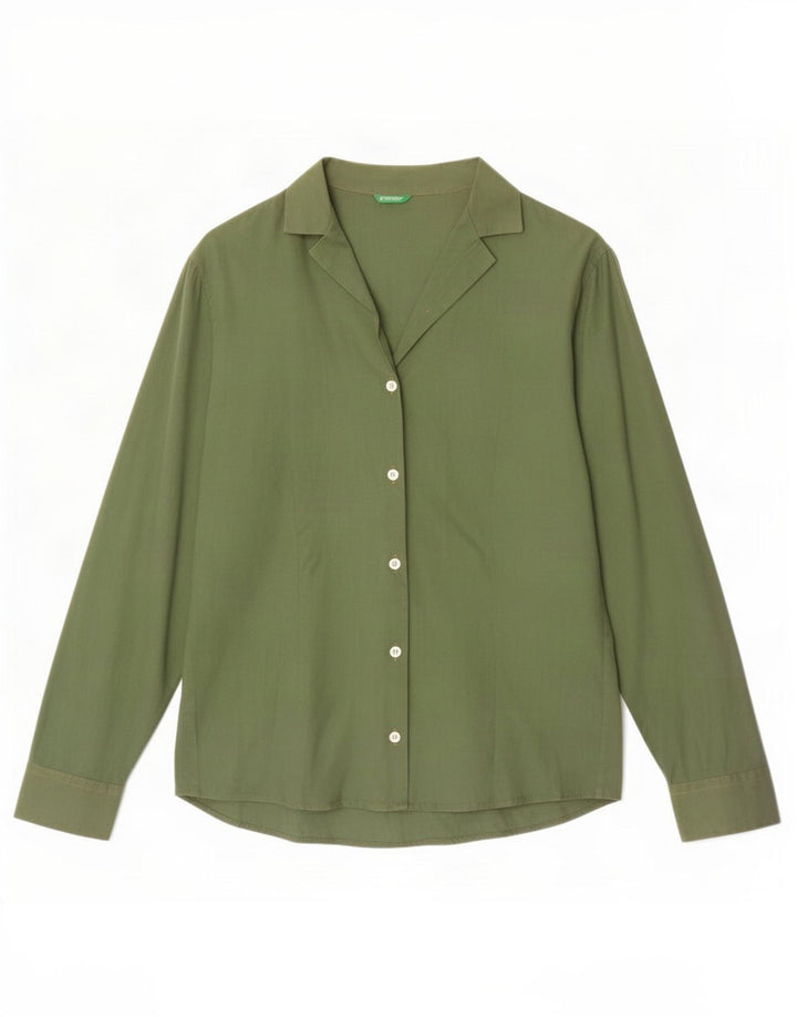 Cămașă Benetton pentru femei UK 12 Medium Green