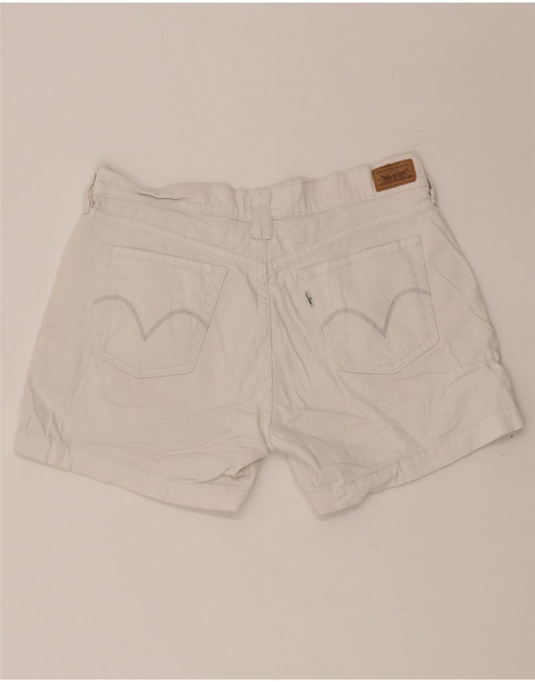 Pantaloni scurți din blugi pentru femei LEVI'S 515 US 8 Medium W30 Bumbac alb