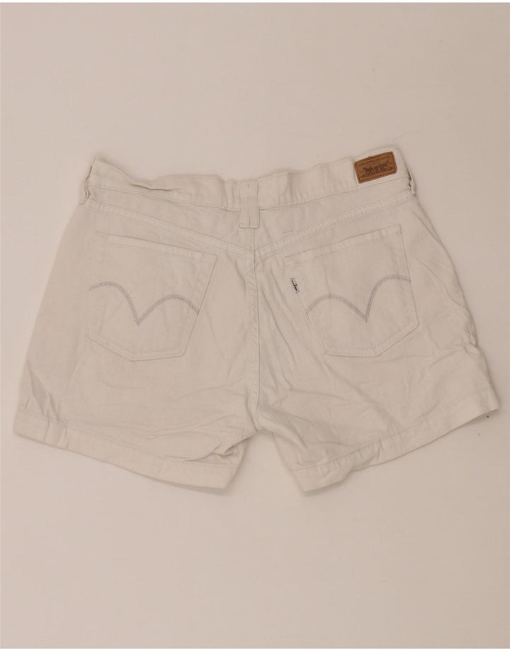 Pantaloni scurți din blugi pentru femei LEVI'S 515 US 8 Medium W30 Bumbac alb