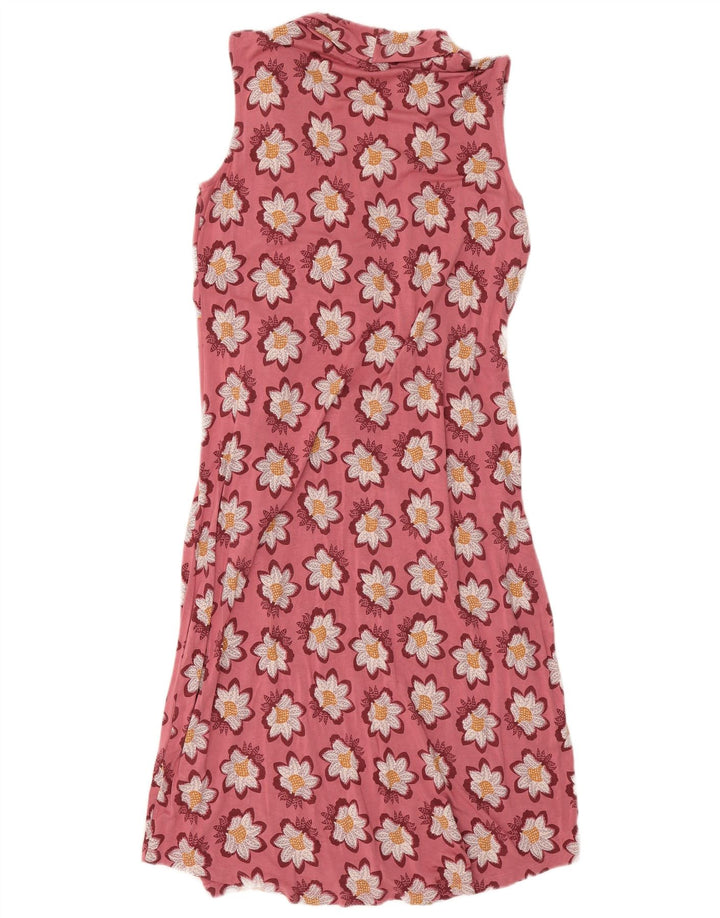 White Stuff Rochie de bază fără mâneci pentru femei UK 14 Medium Pink Floral Viscose