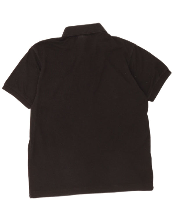 Tricou polo Lacoste Classic Fit pentru bărbați, mărimea 4, bumbac mediu negru