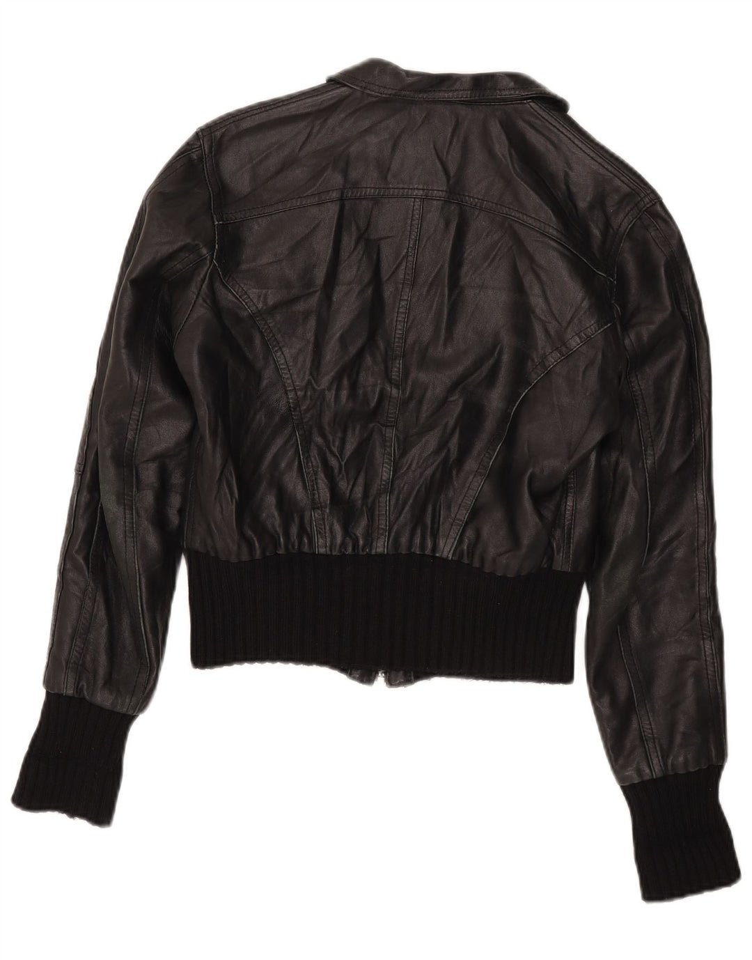 Jachetă de piele Crop pentru femei Bata and More IT 46 Large Black