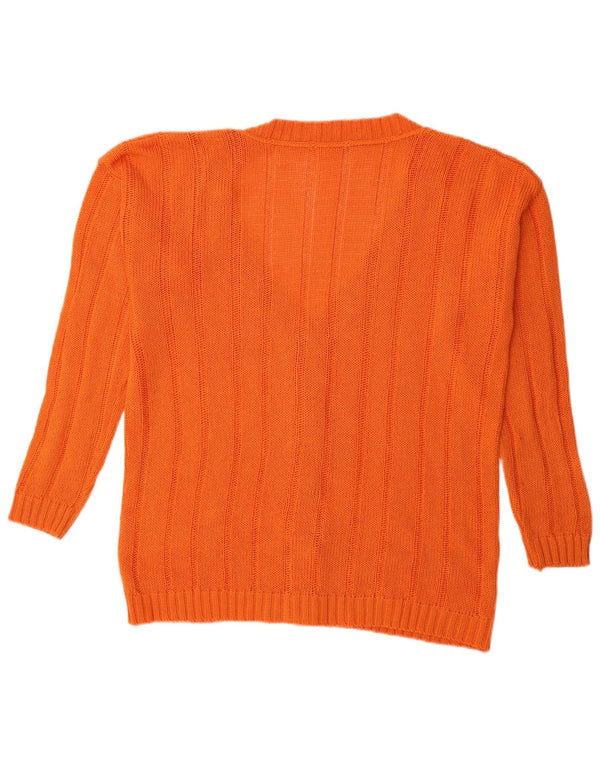 Pulover cardigan vintage pentru femei UK 16 mare portocaliu