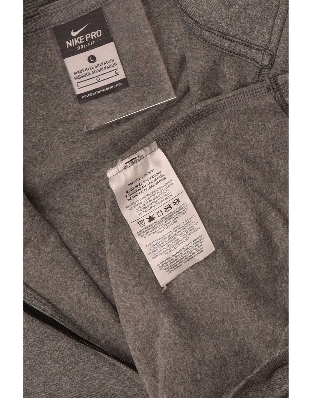 Top de trening Nike Dri Fit, cu fermoar și gât, pentru femei, UK 14, mare, gri