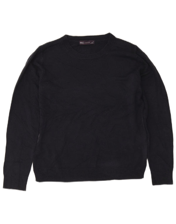 Pulover pentru femei Marks & Spencer cu decolteu triplu UK 12 Medium Bleumarin