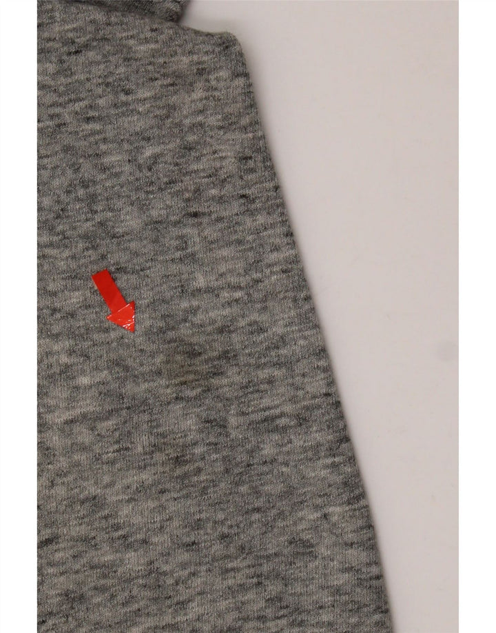 Pulover cu glugă supradimensionat cu grafic Levi's pentru femei UK 10 Small Gri Flecked