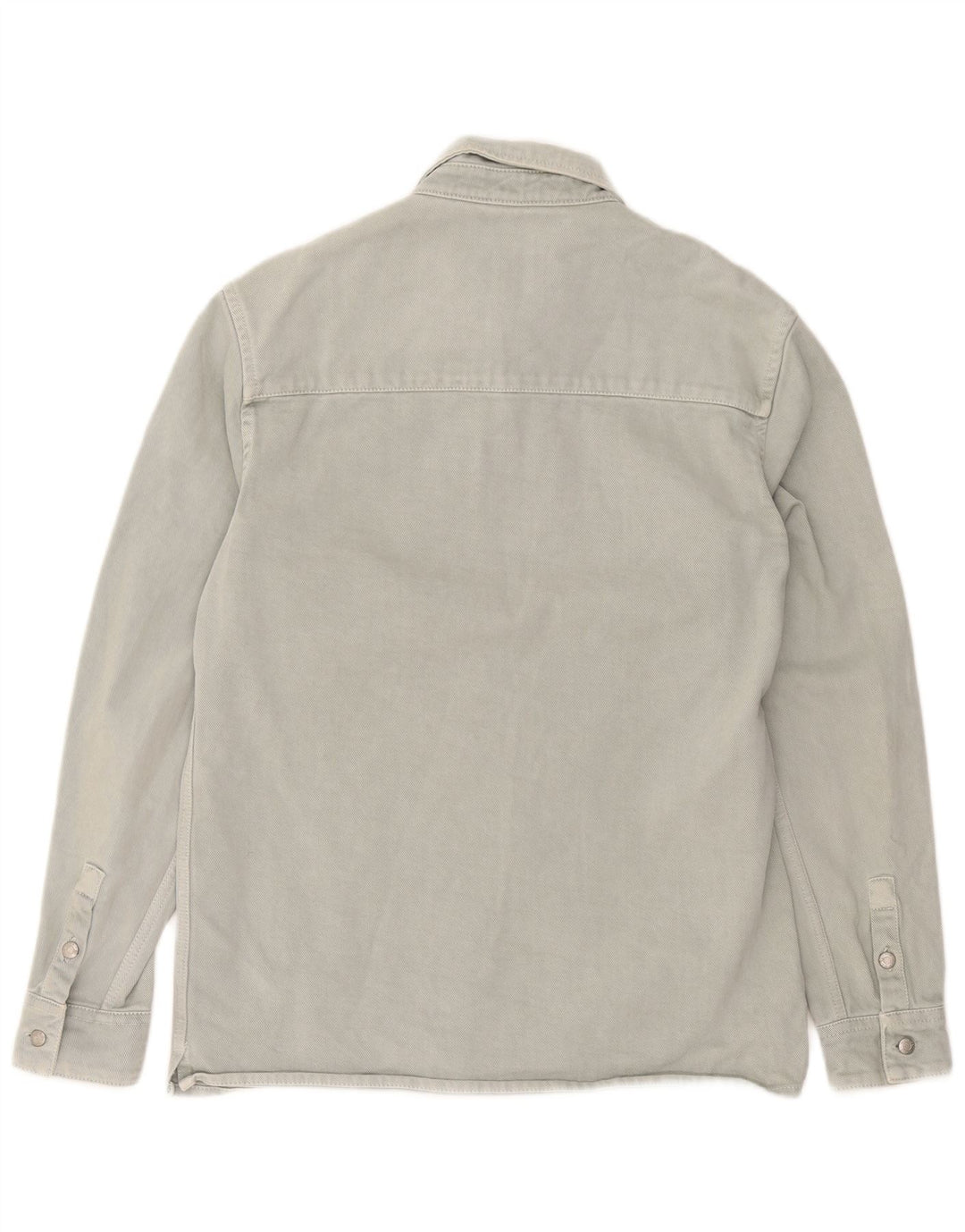 Cămașă din denim pentru bărbați Zara, bumbac gri mediu