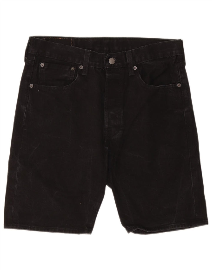 Pantaloni scurți din blugi pentru bărbați LEVI'S 501 W31 bumbac mediu negru